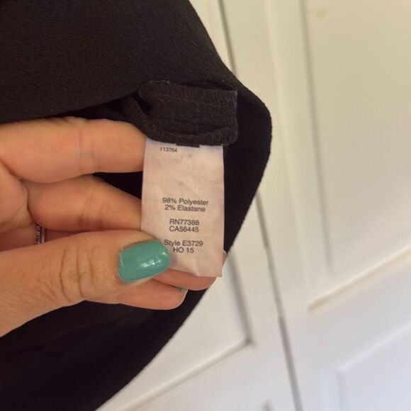 J.Crew ruffled vneck shift pullover black dress 2 - Picture 4 of 9